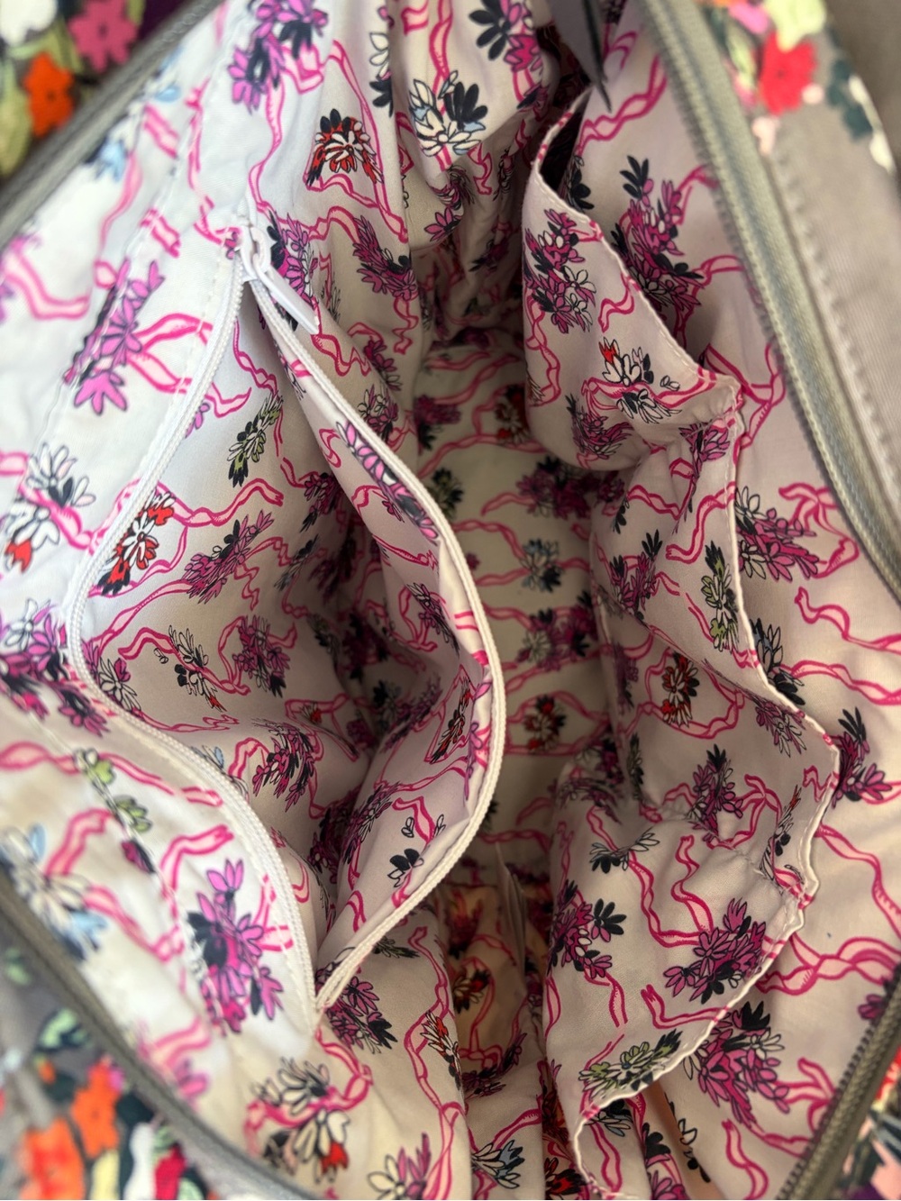 Vera Bradley Quilted Hope Blooms Satchel - Picture 4 of 11